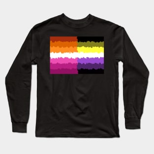 Nonbinary Lesbian Paint Pride Flag 2 Long Sleeve T-Shirt